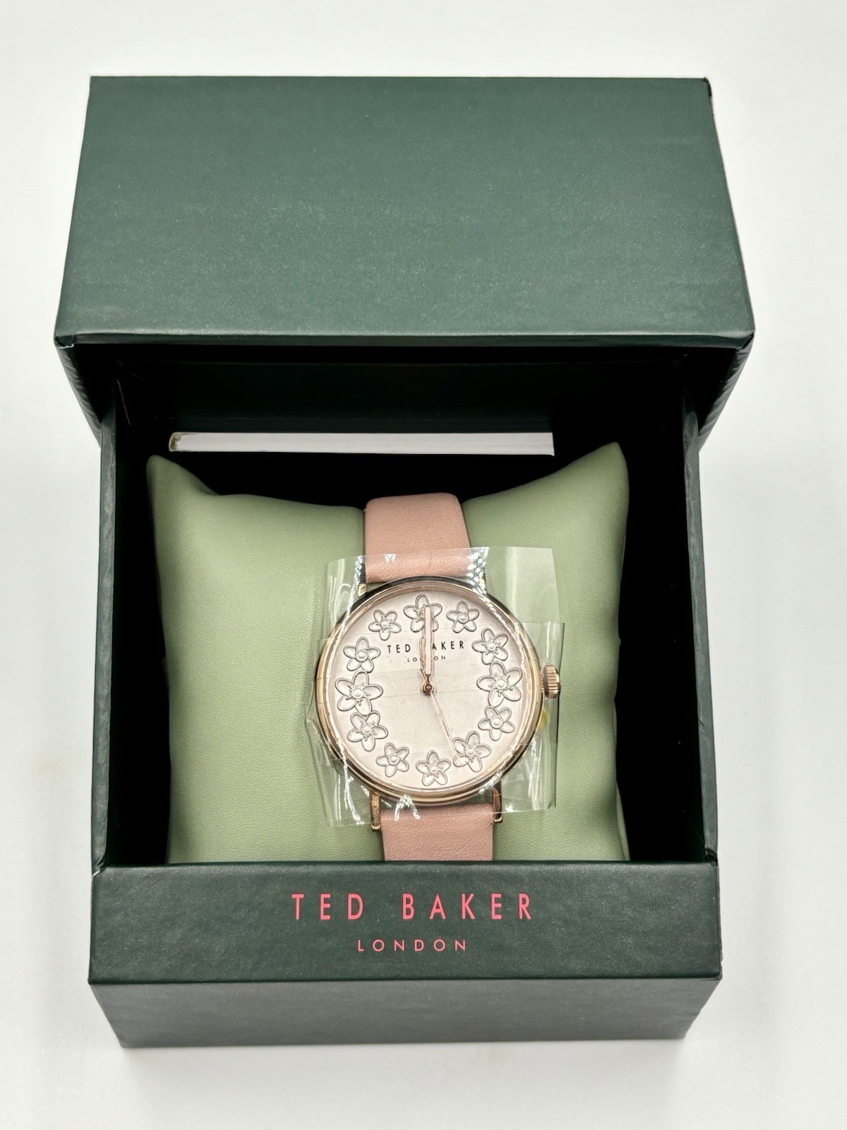TED BAKER Pink & Rose Gold Floral Analogue Watch Ladies Boxed New RRP £130