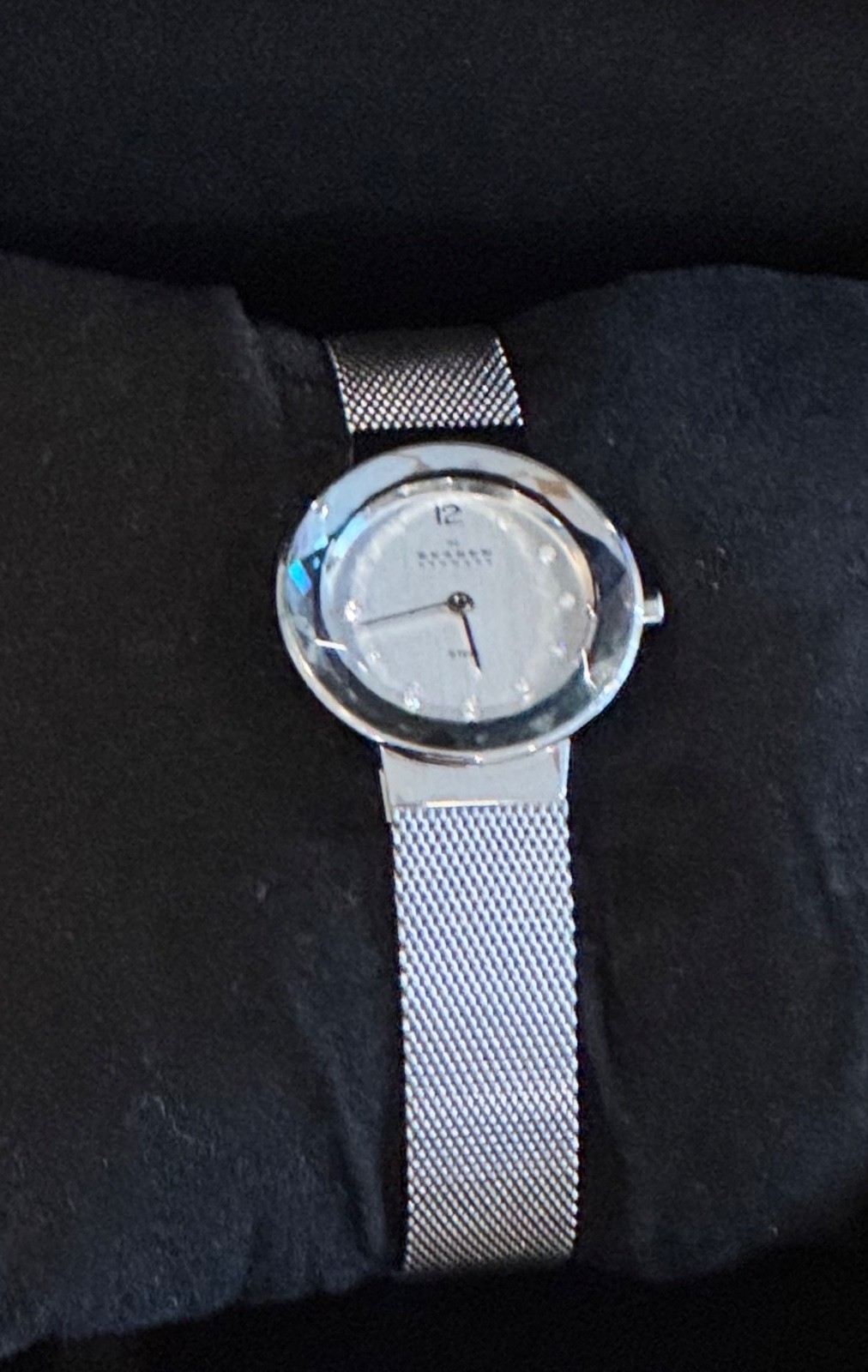 SKAGEN Leonora Crystal Stainless Steel Watch Crystal Bezel & Quartz Preowned