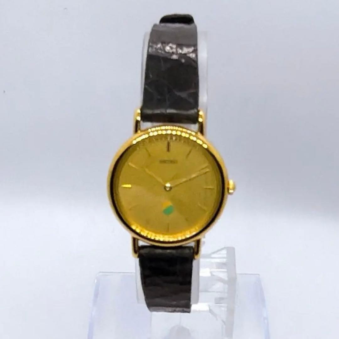 Rare SEIKO Vintage Corporate Novelty Watch 5P30-7A10 Nippon Shokubai Gold Quartz