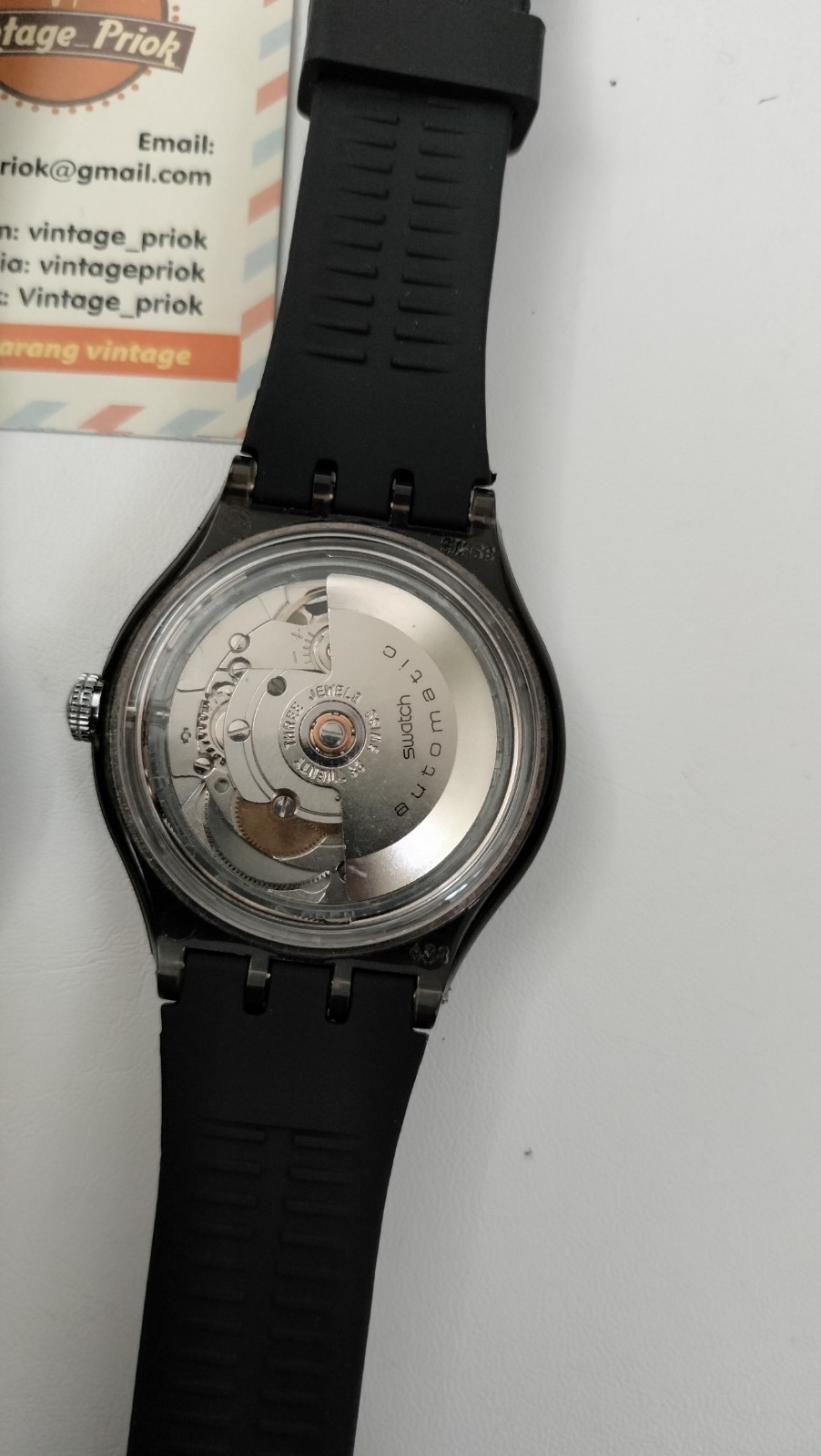 VTG 90s Automatic Watch Swatch Baeru SAN102 & Silver Baron SAM104 Bundle