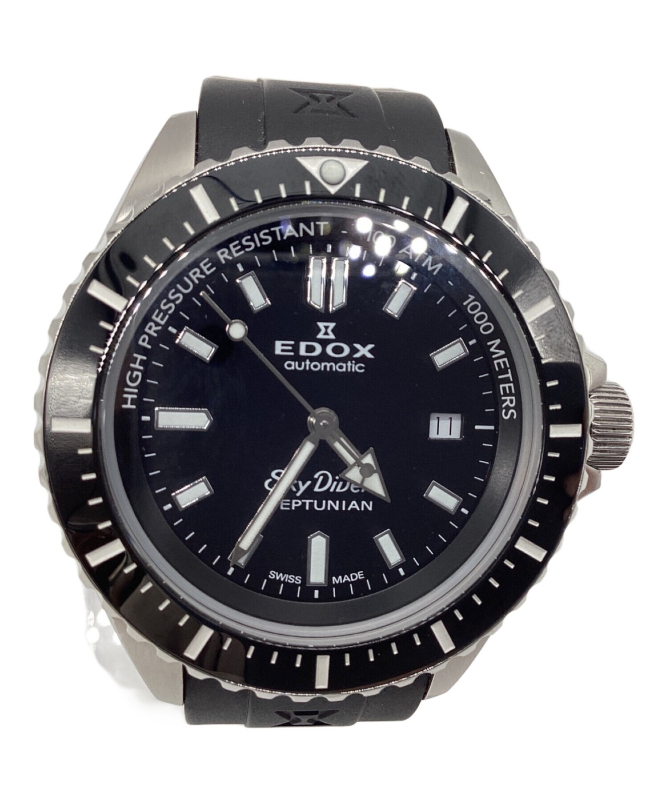 Edox Sky Diver Neptunian Automatic 80120 35mm with Box Unisex Wristwatch #TFW265