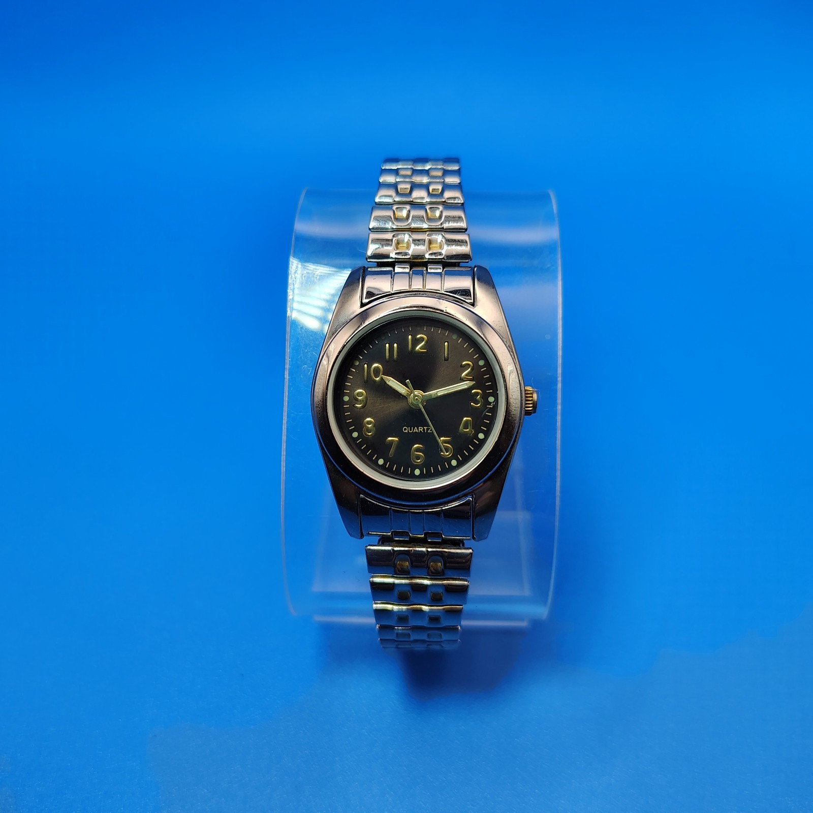 Vintage 1993 Movt 2035 Women’s Quartz Fashion Watch Sunburst Dial Lume Hands
