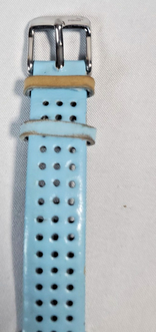 Vintage Puma White Blue Ladies watch courts stainless steel case Japan PL 1016
