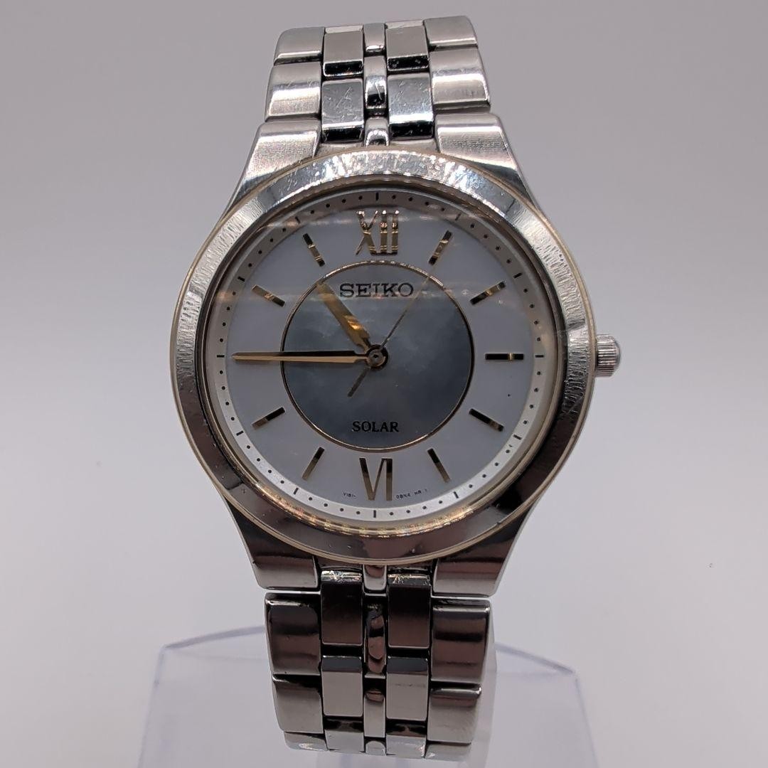 Working Item SEIKO V181 0AY0 Solar Shell Dial