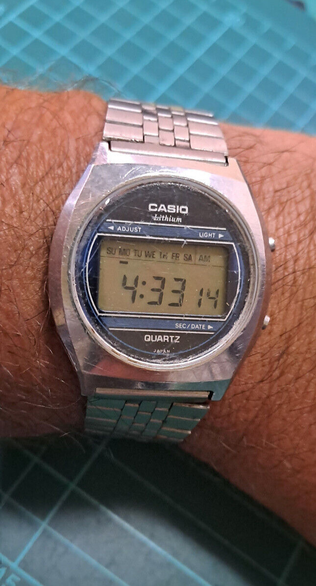 Rare Vintage(1978) Casio 94QR-26 LCD Watch Module 94 Japan Y *Blu Dial* Working