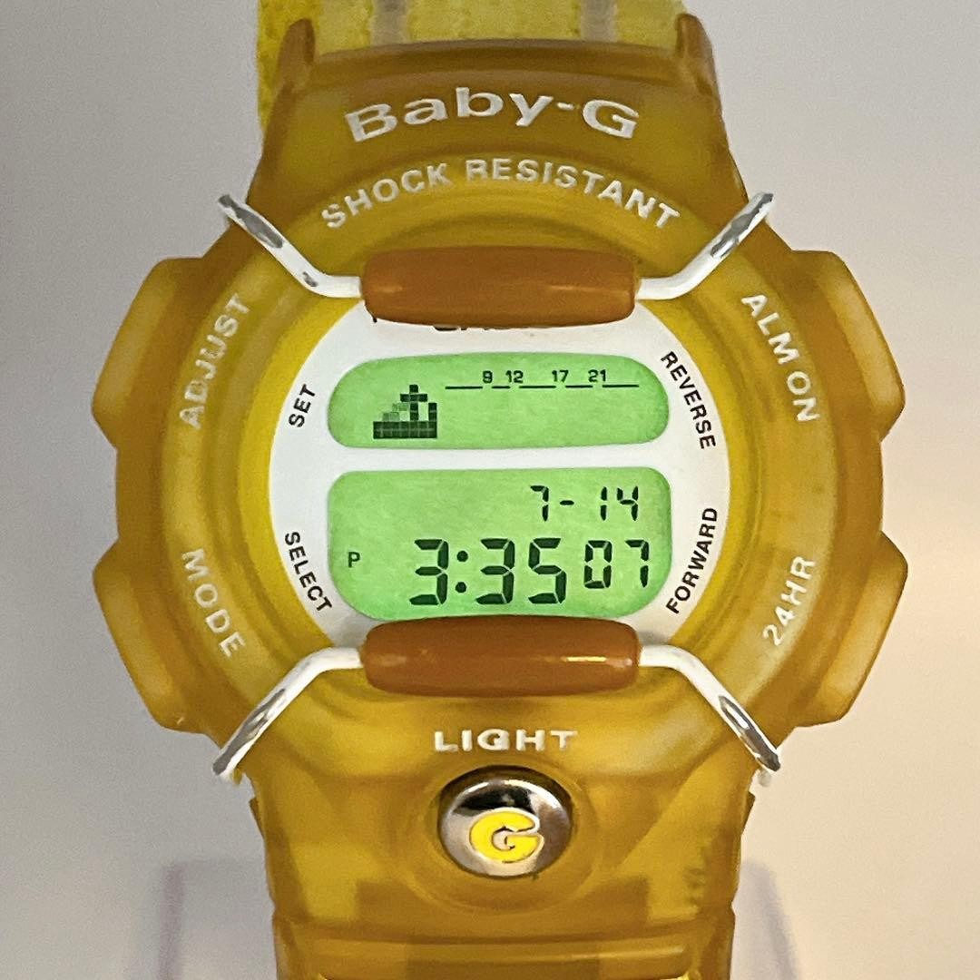 CASIO Baby G BG 350 Yellow Ladies Watch Working
