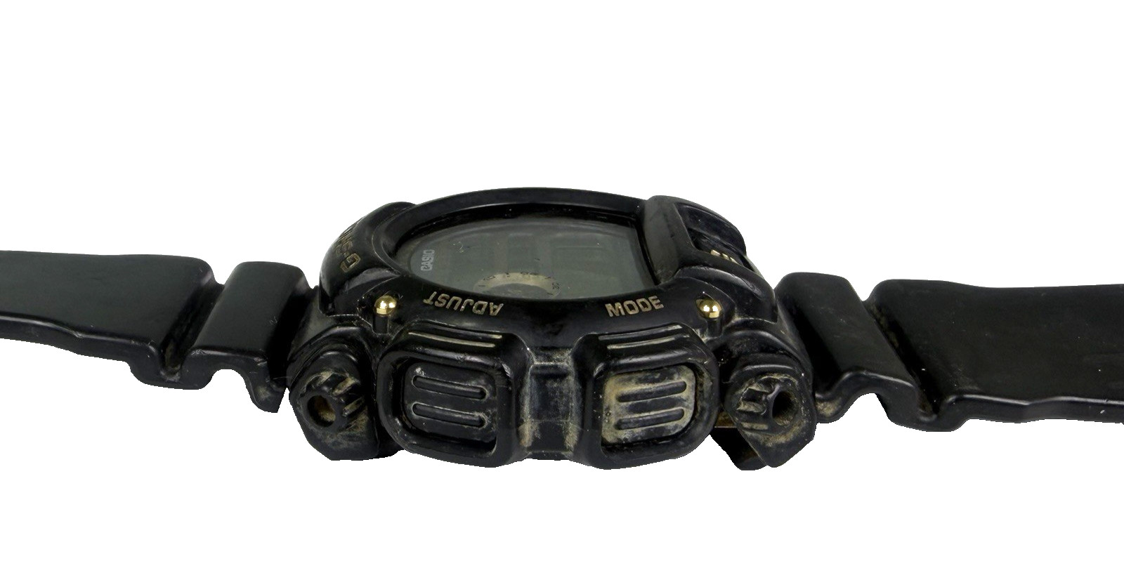 Casio G-Shock DW9052GBX Digital Black & Gold Men’s Watch Works (Missing Button)