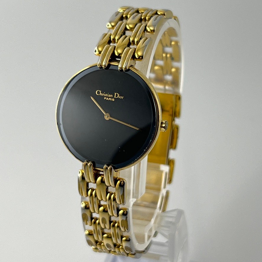[Excellent+++++] Christian Dior Bagheera Black UNISEX 30mm Watch Vintage