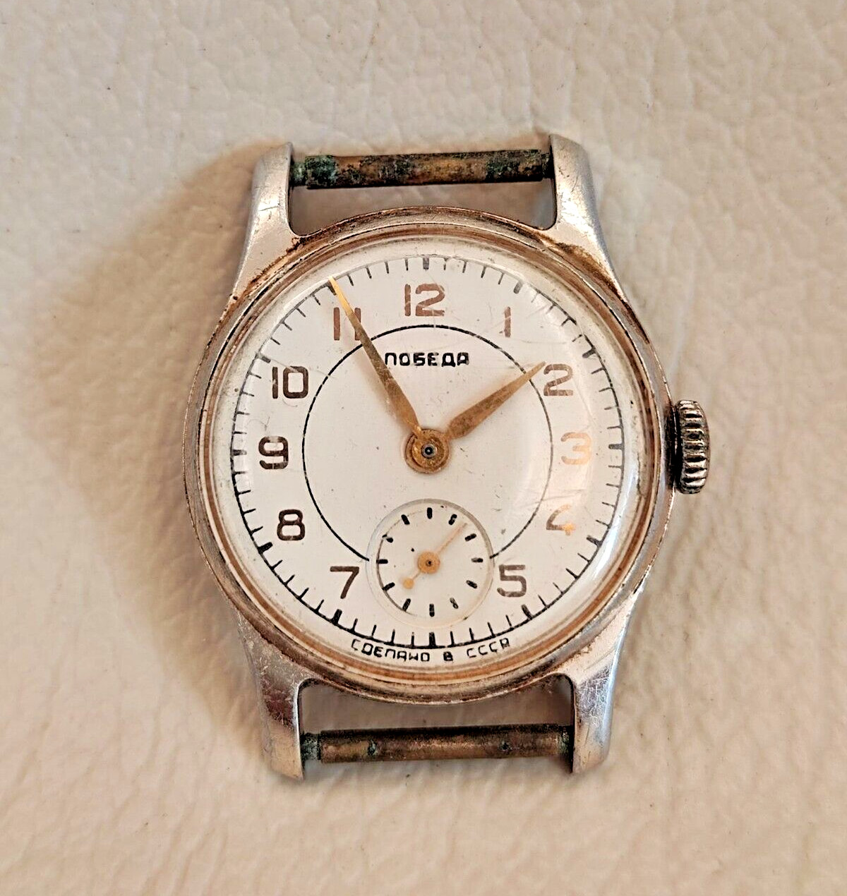 1962 POBEDA PChZ 2602 Vintage Soviet Military Mechanical Men’s Wristwatch, USSR