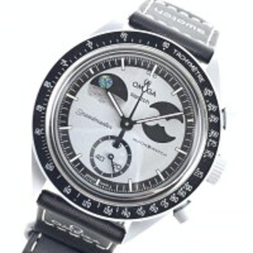 Swatch x Omega Mission to Earth Phase SO33M700 Bioceramic Quartz Authentic Used