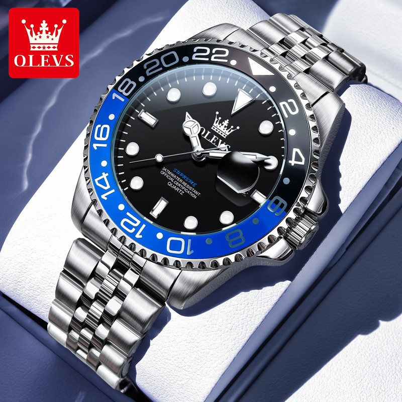 New OLEVS Men’s Quartz Watch Waterproof Luminous Date Wristwatch for Men