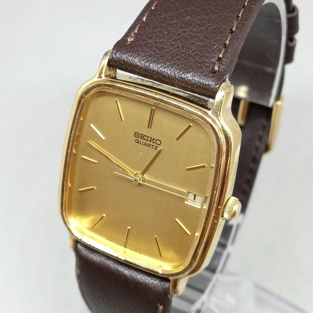Seiko 6532-5290 Men’s Quartz Square Watch Thin Case Used SA704