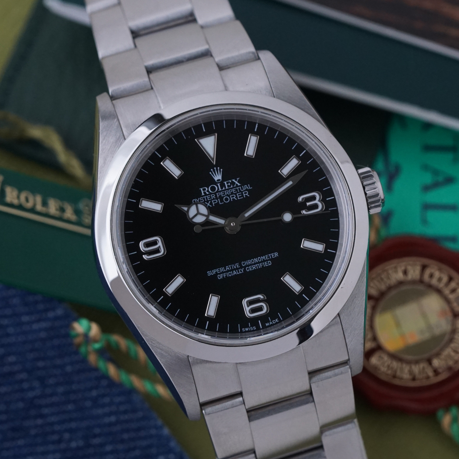 Rolex Explorer I 2003 Papers Ref. 114270 Stainless Steel Box Books Tags Complete