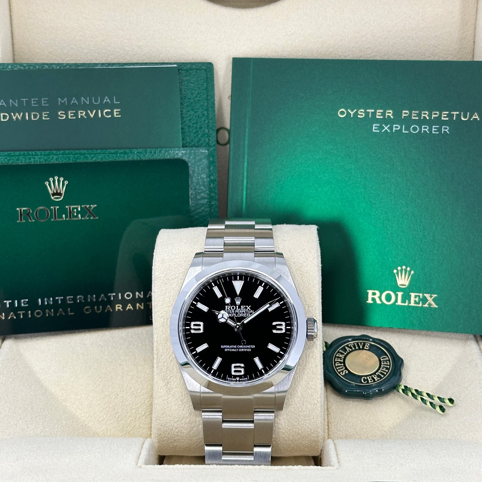 Rolex Explorer 40, Oystersteel, 40mm, Black dial Ref# 224270-0001, Unworn, 2023