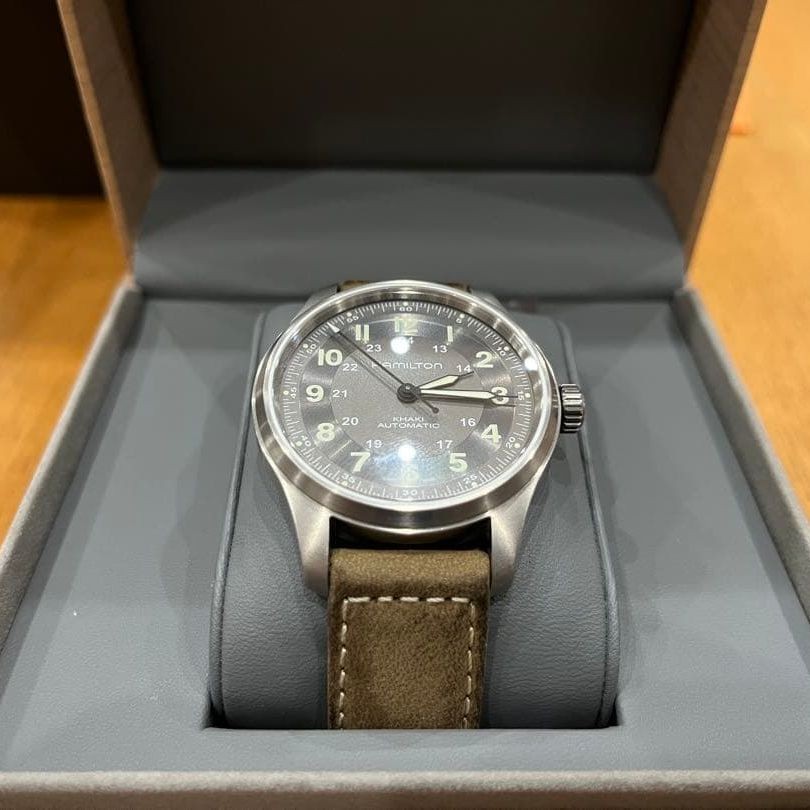 Near Mint Hamilton Khaki Field Titanium 42mm H70545550 H-10 80H Auto Full Set JP