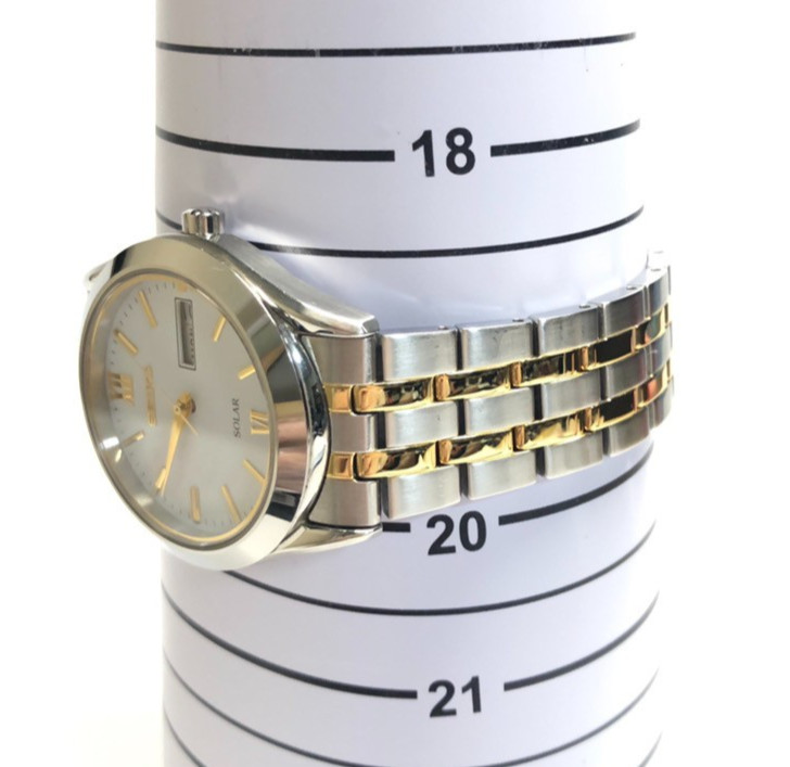 [ Near MINT ] SEIKO V158-0BA0 SBPX085 Solar Day Date Men’s Watch From JAPAN