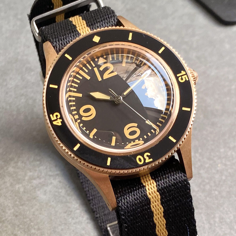 50-Fathoms 20ATM CUSN8 Solid Bronze Japan NH35 PT5000 Automatic Watch for Men