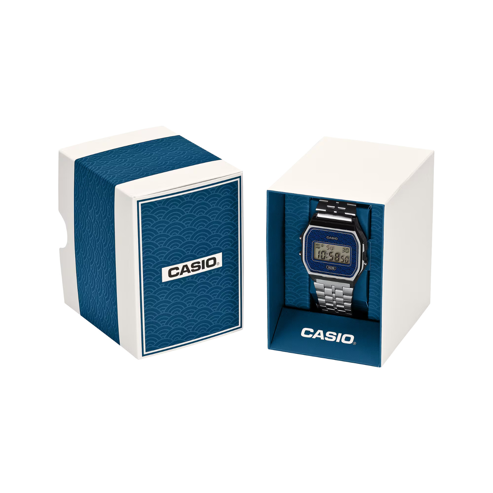 【unopened】 CASIO CLASSIC Series A159WEVJ-2JR Quartz blue Silver 33mm 45g