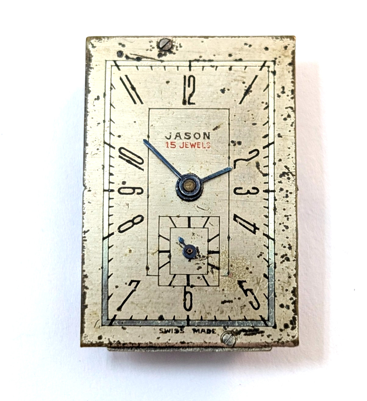 Vintage JASON 15 Jewels Men’s 18mm Swiss Mechanical Watch Movement PARTS REPAIR