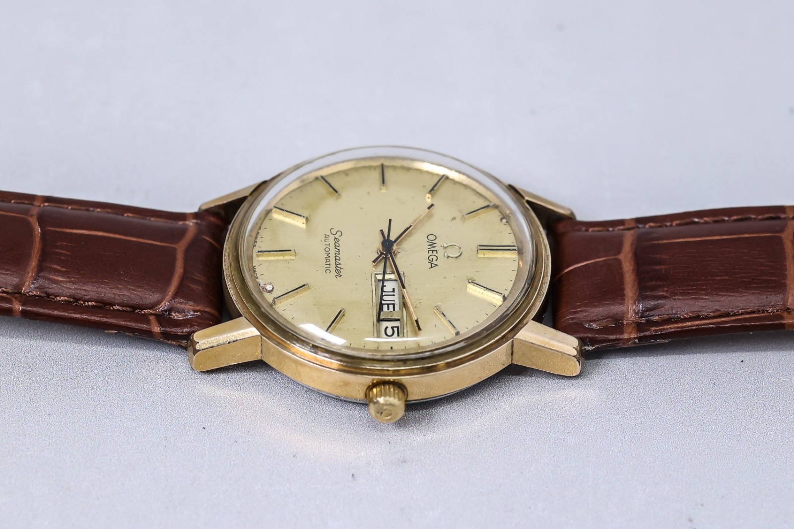 *Working Needs Service* Vintage OMEGA Seamaster Cal.1020 Automatic Gold 34mm Men