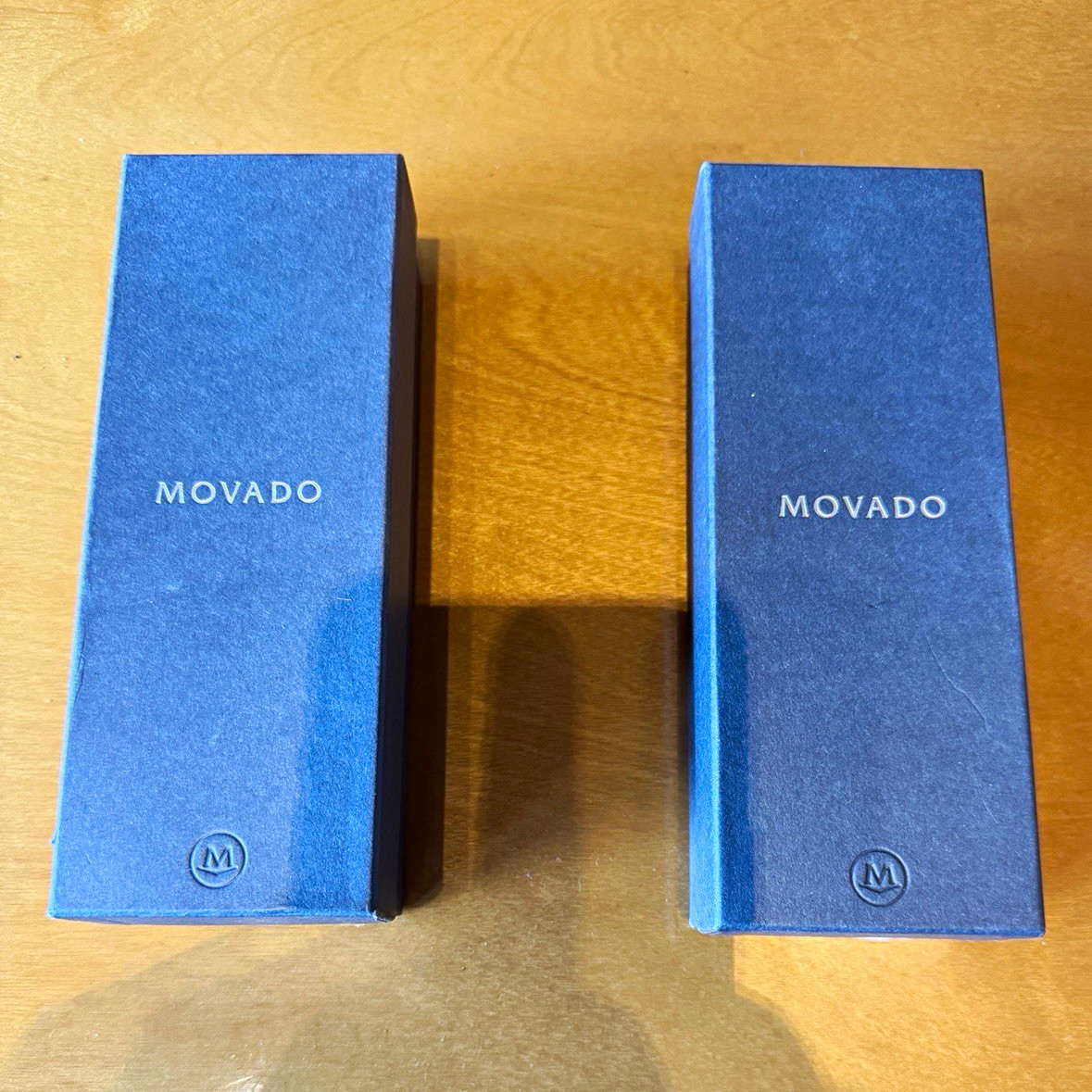 Movado Museum Swiss Quartz Watch Black Dial Gold Case Black Leather 23mm Box