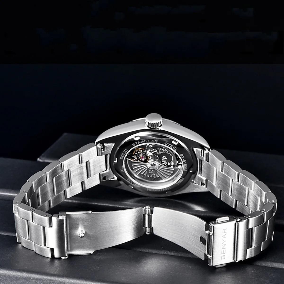 39MM BENYAR Luxury Automatic Diver Watch Men Stainless Waterproof Luminous NEW