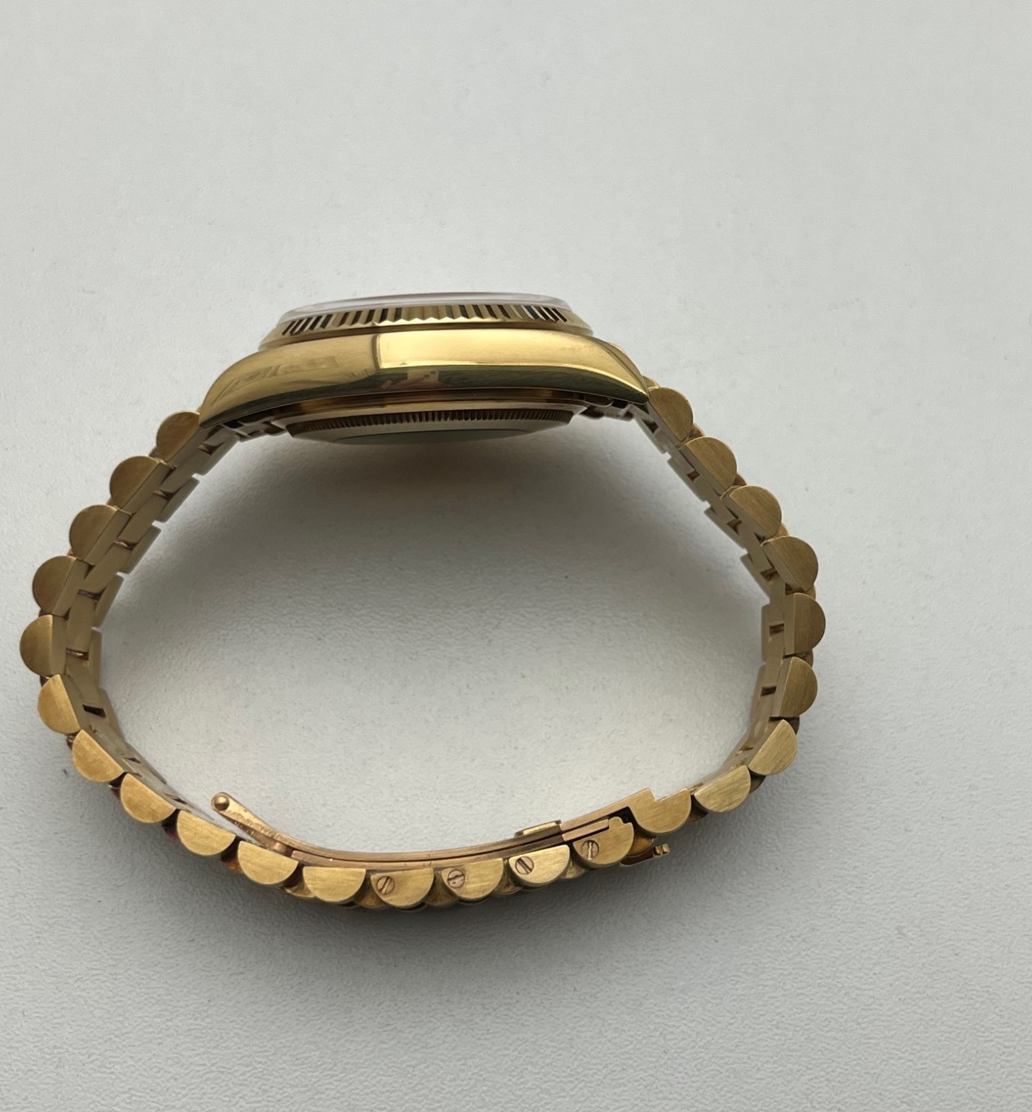 ROLEX DAY-DATE Ref: 18038 18K YELLOW GOLD UNPOLISHED WITH BOX AND PAPERS
