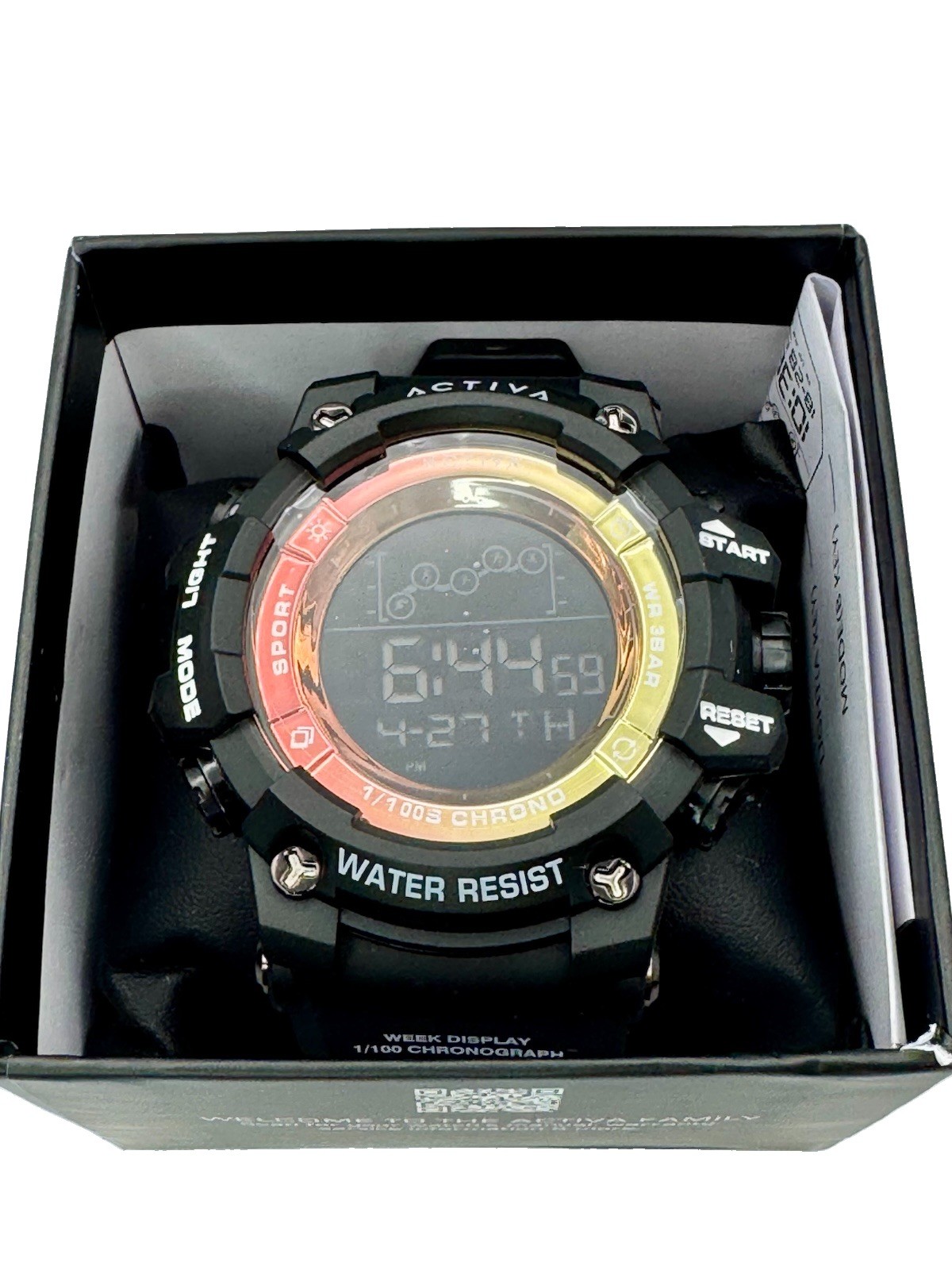 Activa Summit X ACW8082-007 Digital Sport Watch 50mm Black New in Box