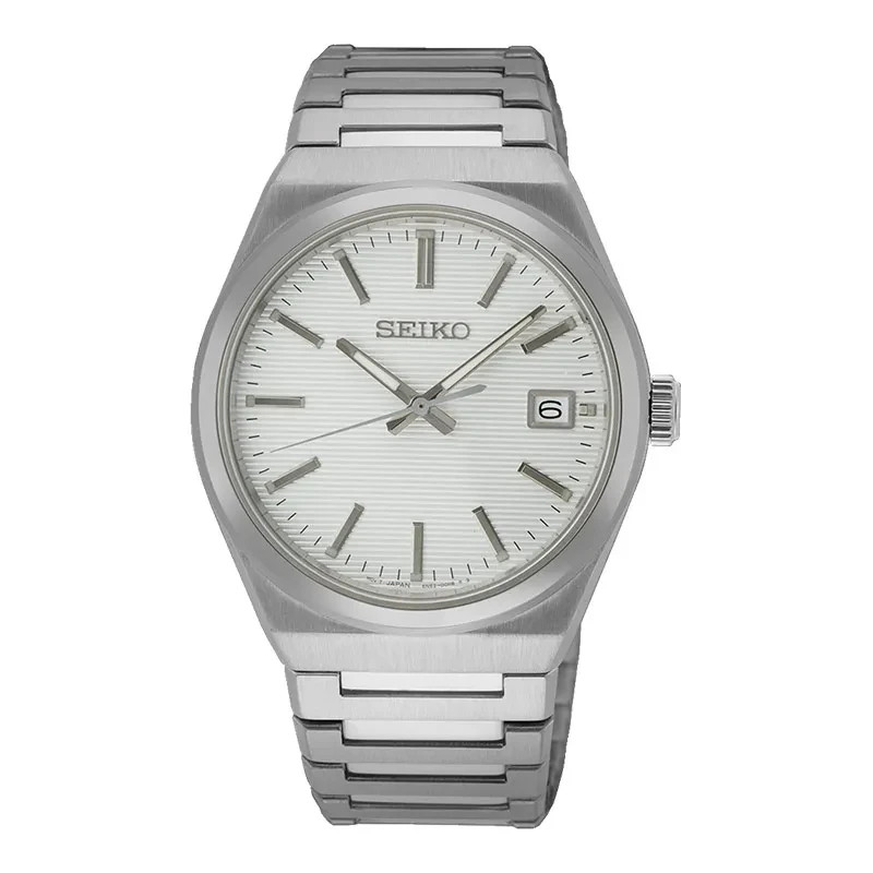 Seiko Classic SUR553P1 Men Silver Dial Stainless Steel Strap Luminous Index