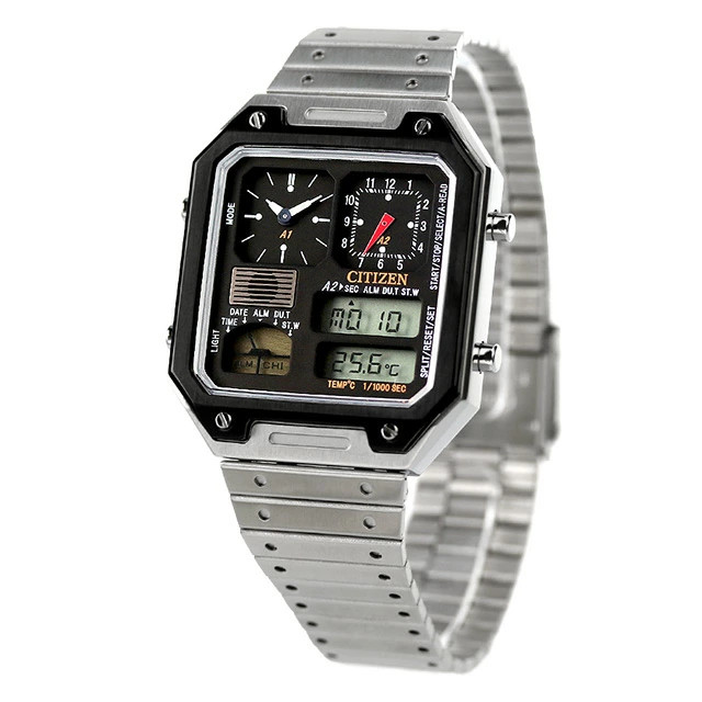 CITIZEN JG2126-69E Record Label Thermo Sensor Ana-Digi Chrono Watch JDM 80216_7
