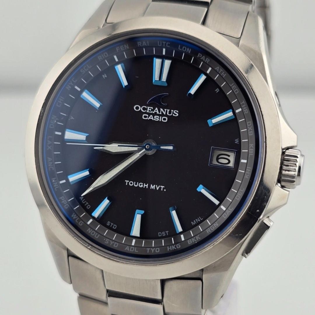 CASIO OCEANUS OCW-S100-1AJF Black Solar Radio Controlled Titanium Men’s Watch