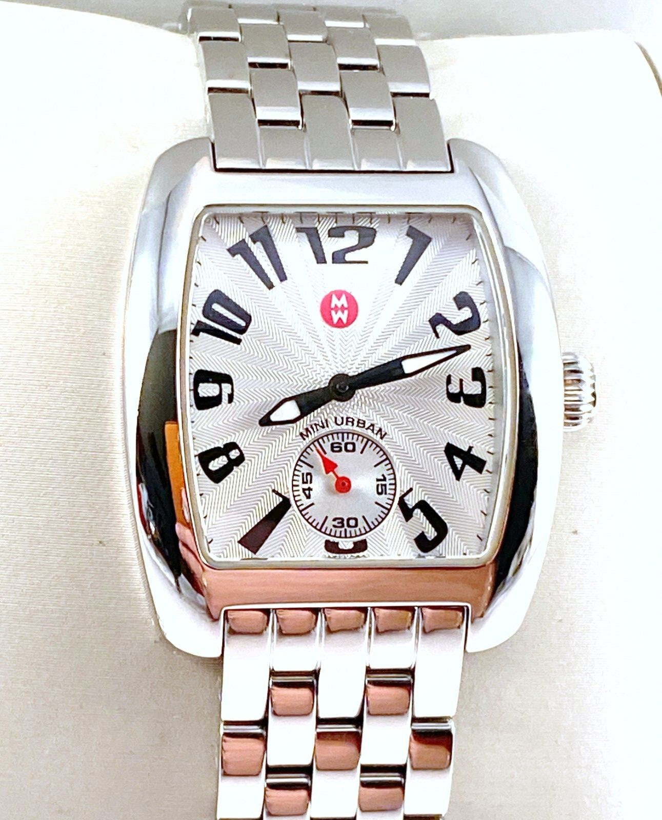 Women’s Michele Mini Urban Dress Watch Stainless steel Band in Exc. Cond MW02A00