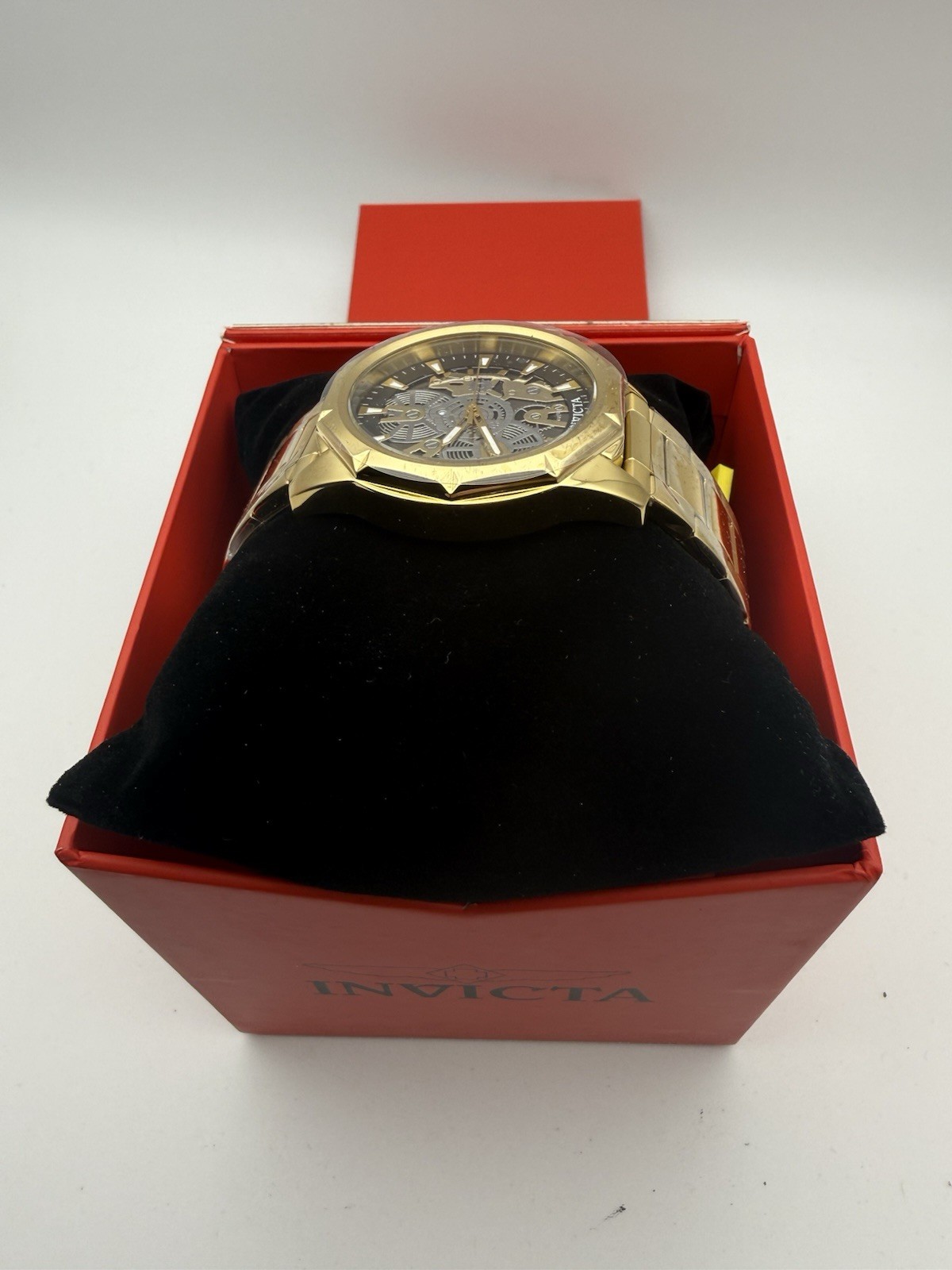 Invicta Men’s Objet D Art Watch w/ Skeleton Dial – 44mm, Gold 50380 Quartz