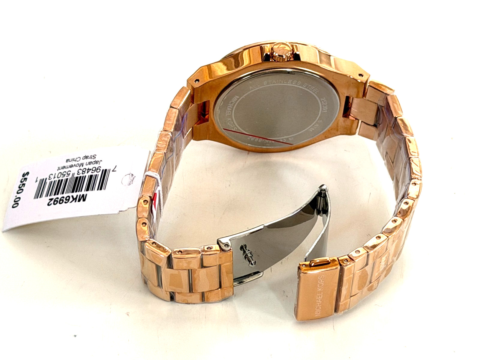 MICHAEL KORS MK6992 Lennox Womens Rose Gold-Tone Crystal Pave Watch BNWTIB $550