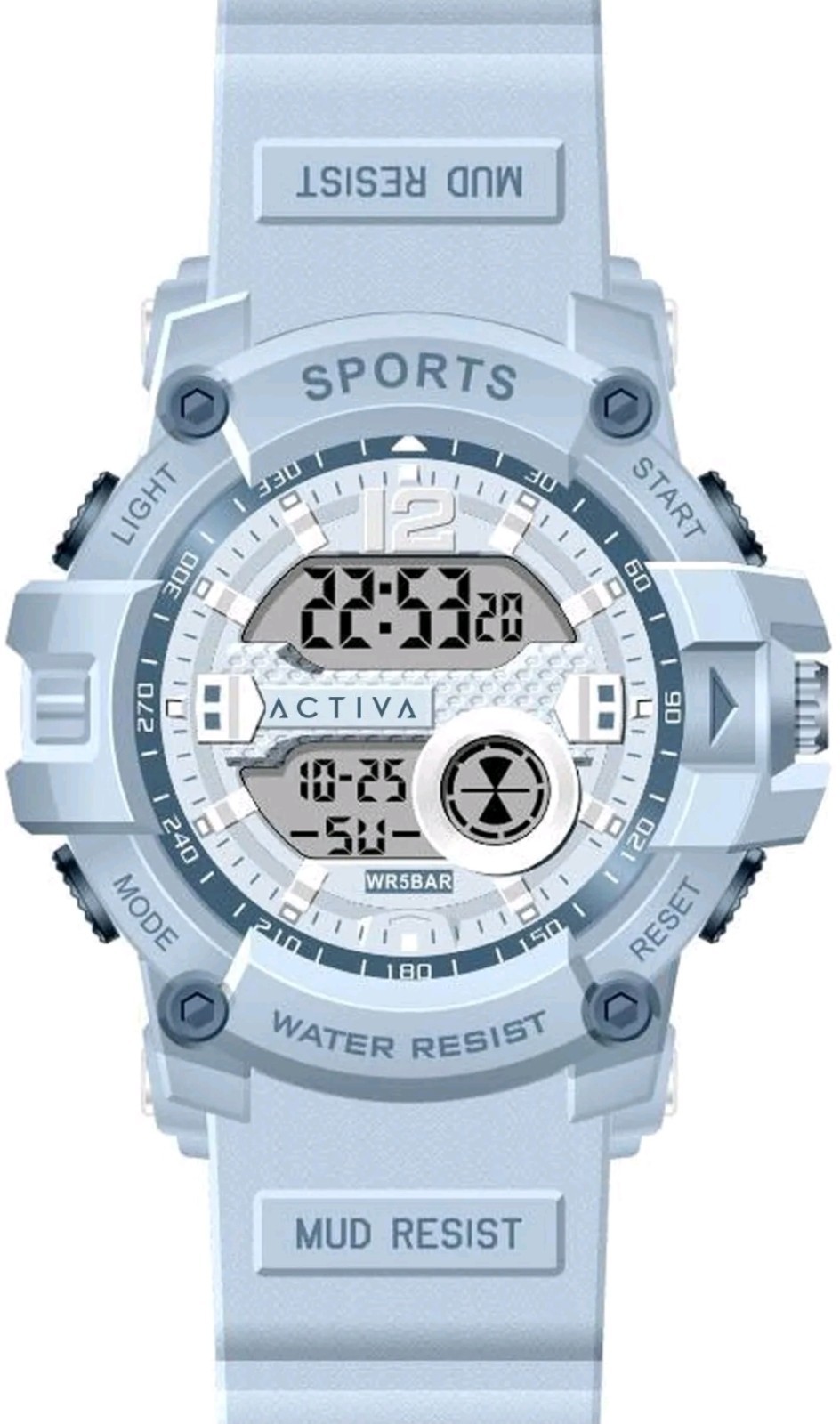 Activa X Invicta’s Lady Digital Sports Watch-Blue, 46mm, 50m WR 🔥