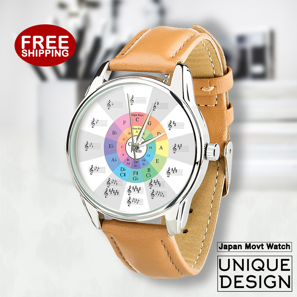 Circle of Fifths Colorful Watch | Men Women Music Theory | Minor Major Notes