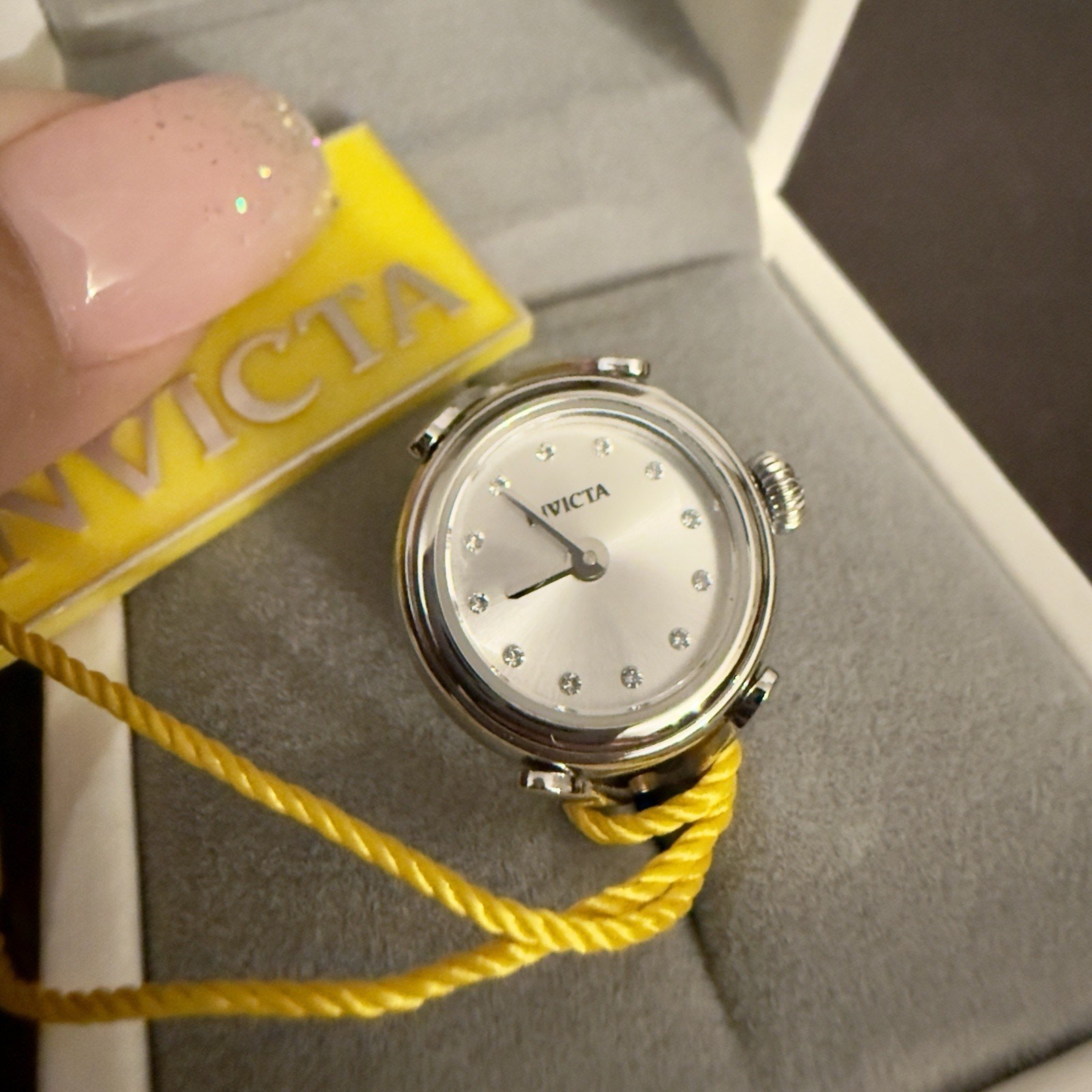 Invicta Angel Women’s Ring Watch – 17.5mm, Silver (44480) $199 MSRP-NEW IN BOX