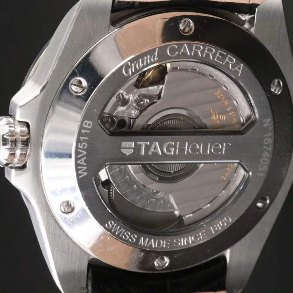 TAG Heuer Grand Carrera Calibre 6 40mm White Steel Automatic Watch WAV511B