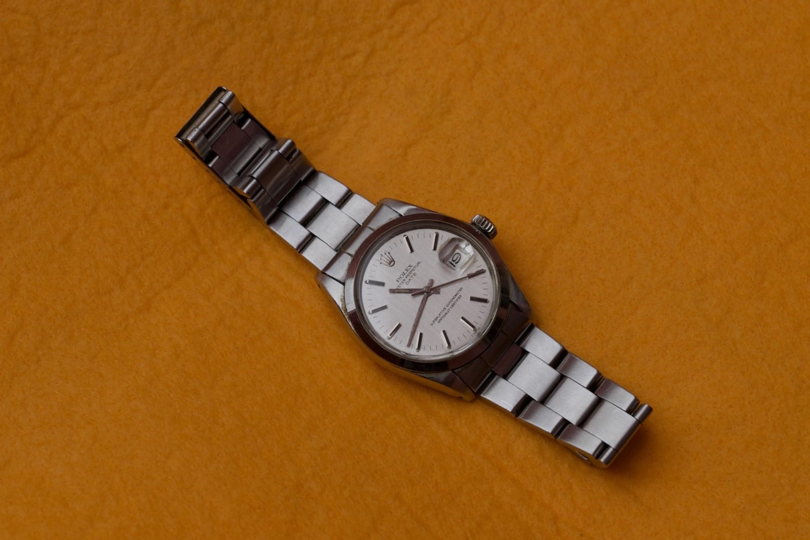 Rolex Oyster Perpetual Date Watch – 1974 ref. 1500 Stainless Steel Oyster Band