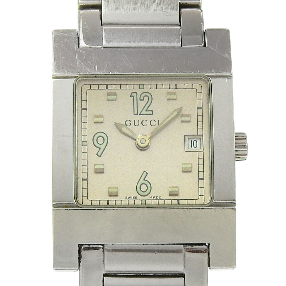 GUCCI 7700L Watches SilverDial Stainless Steel Quartz Analog display Women