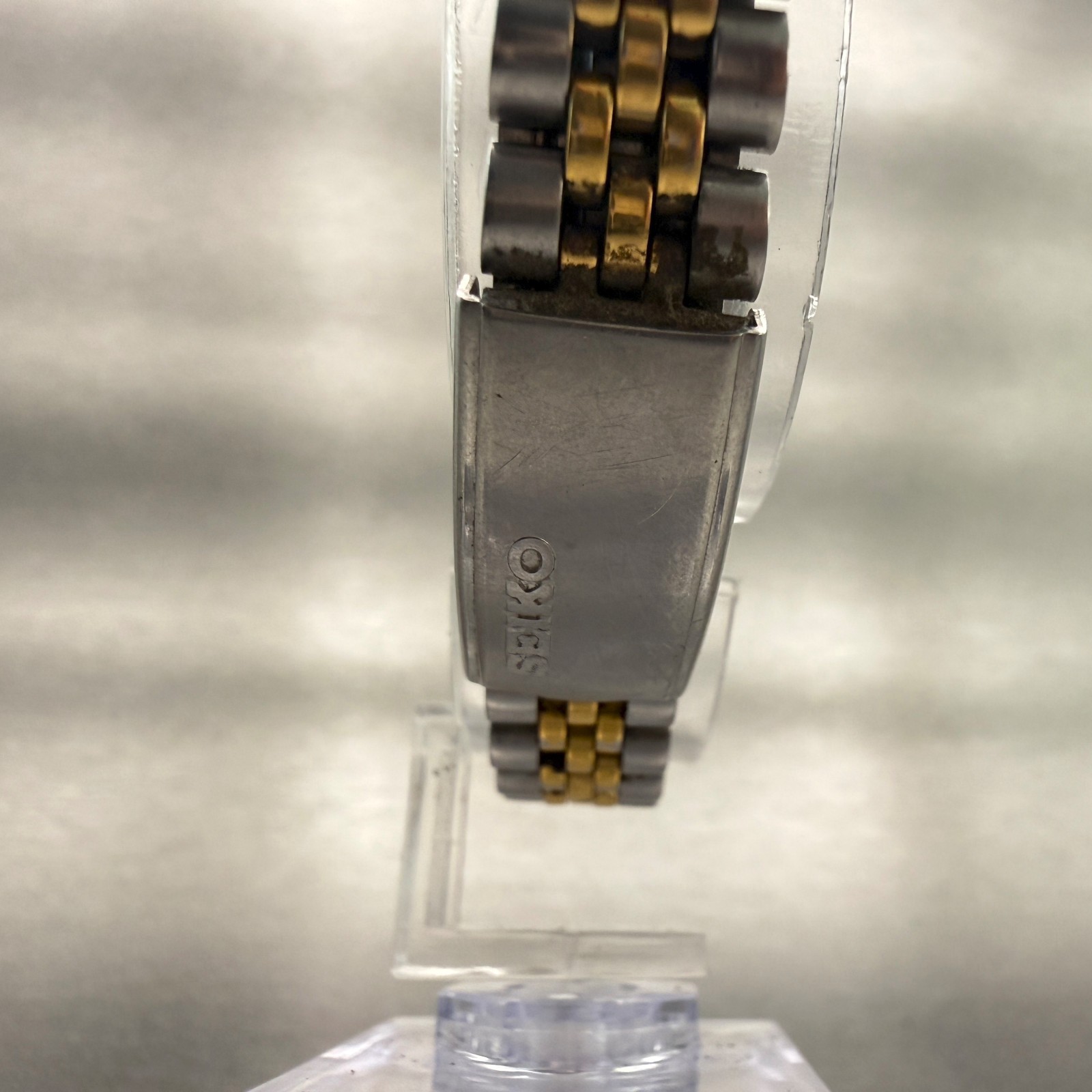 Seiko Watch Women 24mm Silver Dial Two Tone Daydate Round 7N83-0049 New Battery