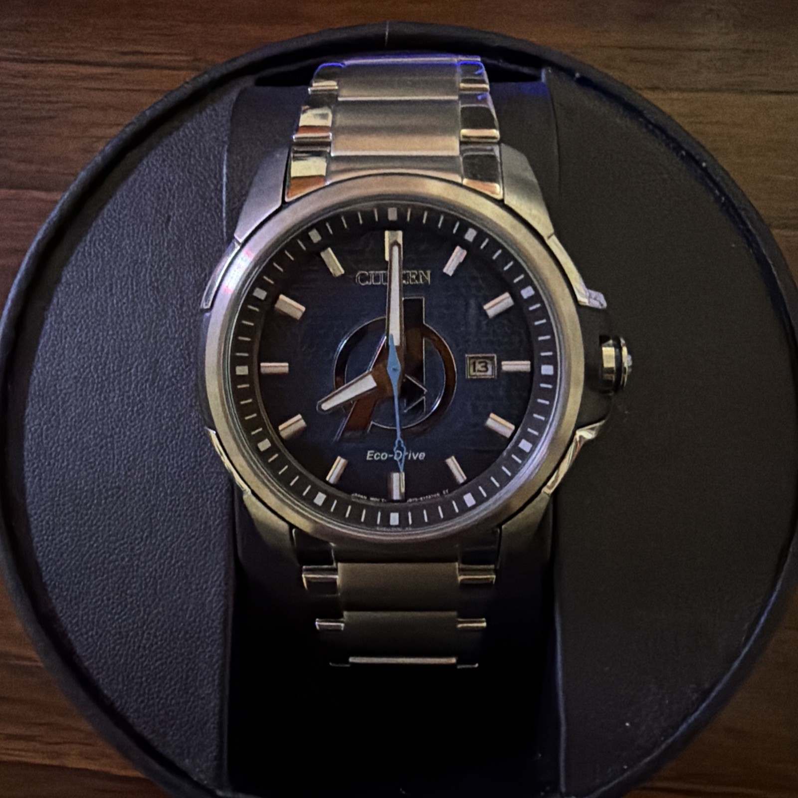 Citizen Marvel Avengers Eco-Drive Blue Dial Stainless Steel Watch AW1651-52W