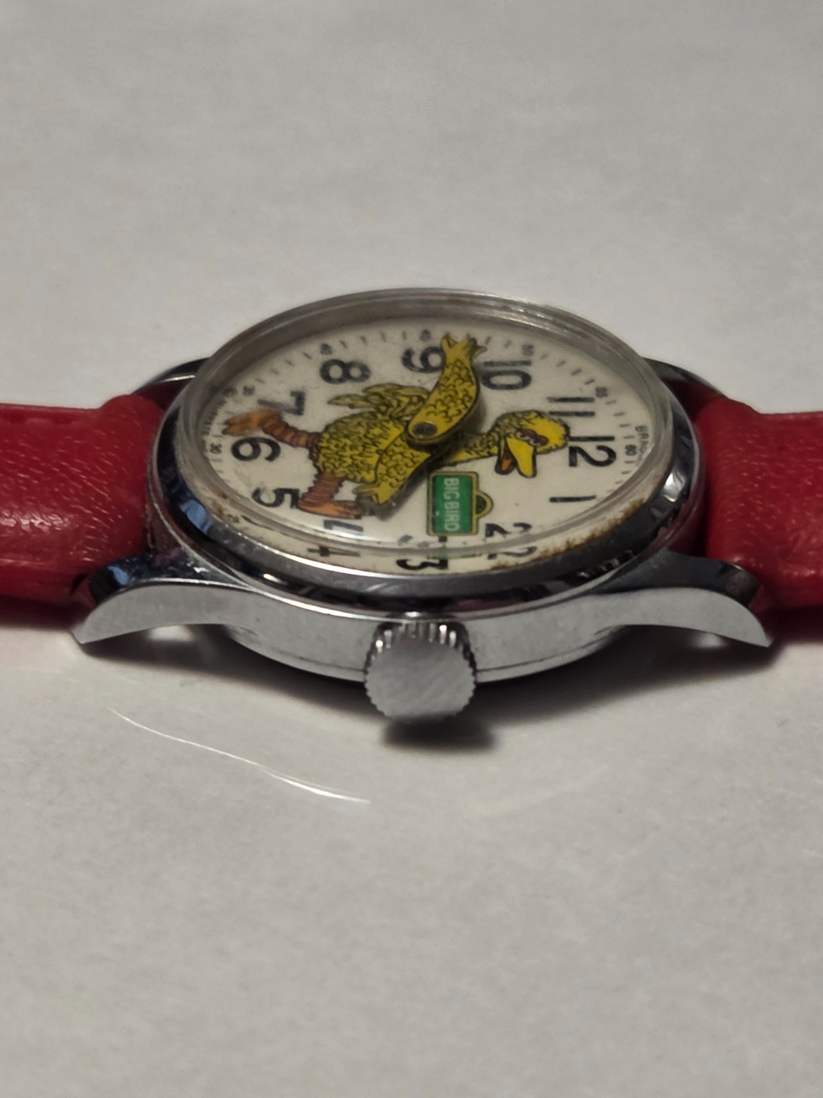 BIG BIRD 1970s Bradley The Muppets, Sesame Street Round Manual KIDS WATCH RUNS!