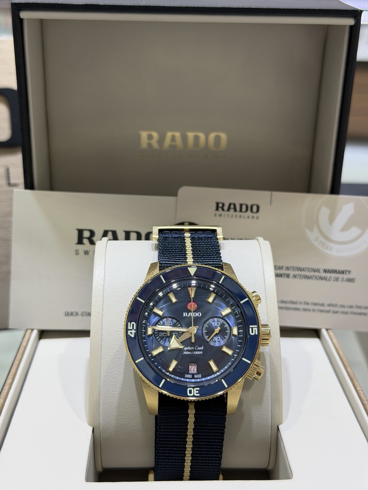 New Rado Captain Cook Automatic Chronograph Blue Dial Men’s Watch R32146208