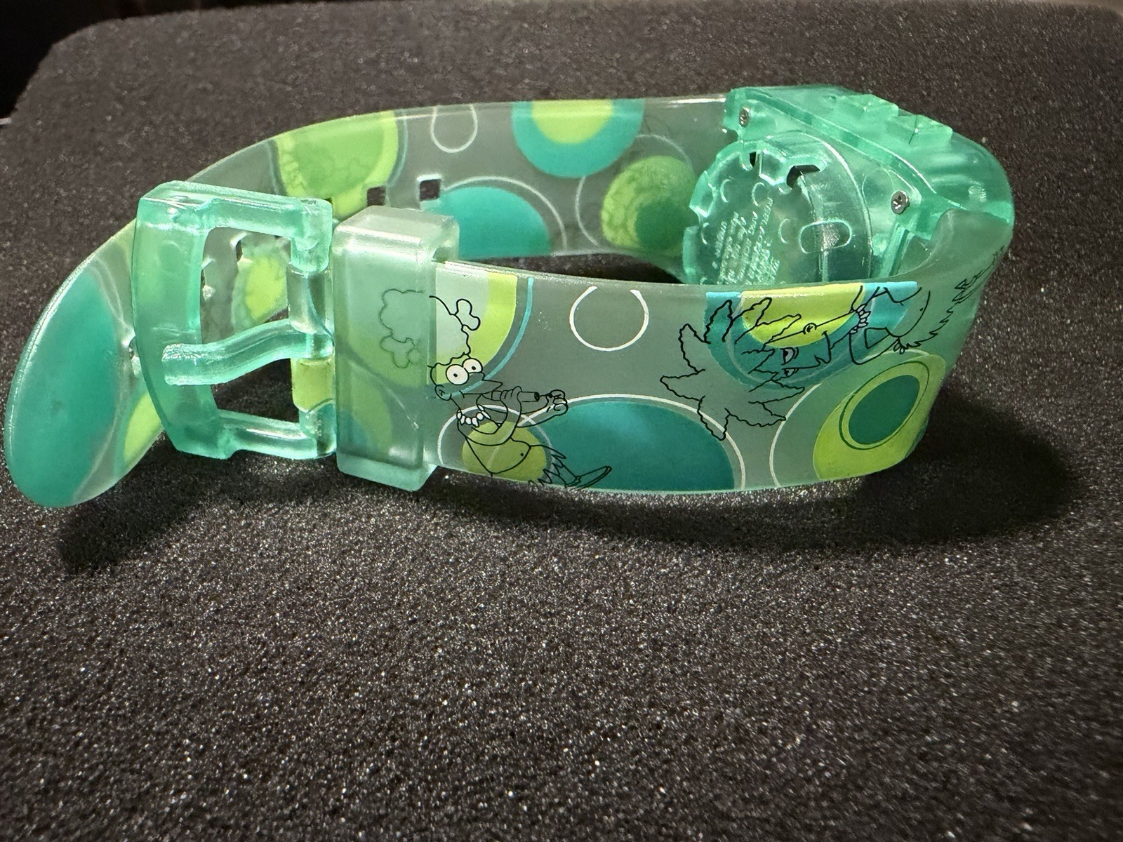 Burger King Simpsons Krusty Kids Digital Quartz Watch Green Plastic Band