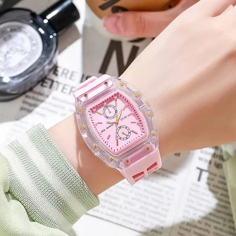 Fashion Women Watches Casual Silicone Strap Analog Quartz Watch for Girls