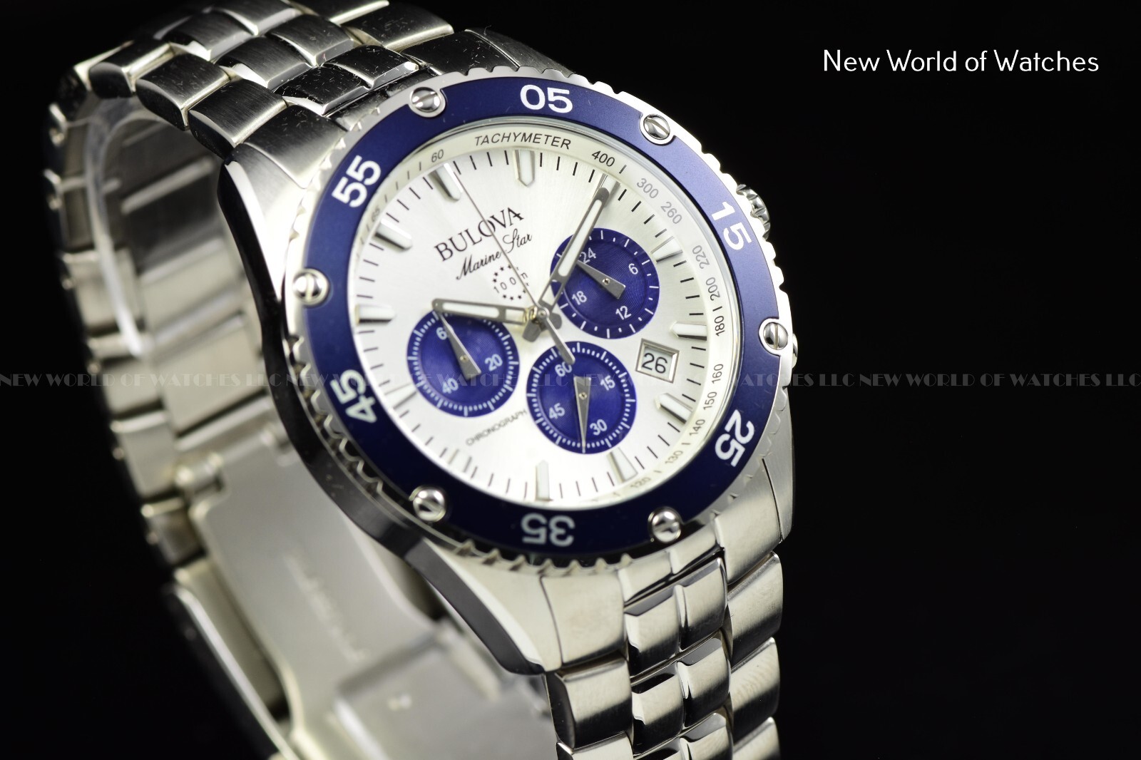 Bulova Marine Star Chronograph Stainless Steel Quartz 41mm Men’s Watch 98B423
