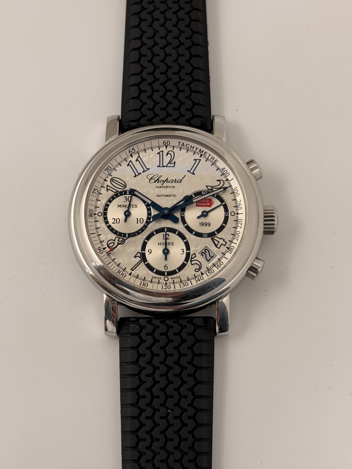 Mille Miglia White Dial on Rubber 8331 with Box