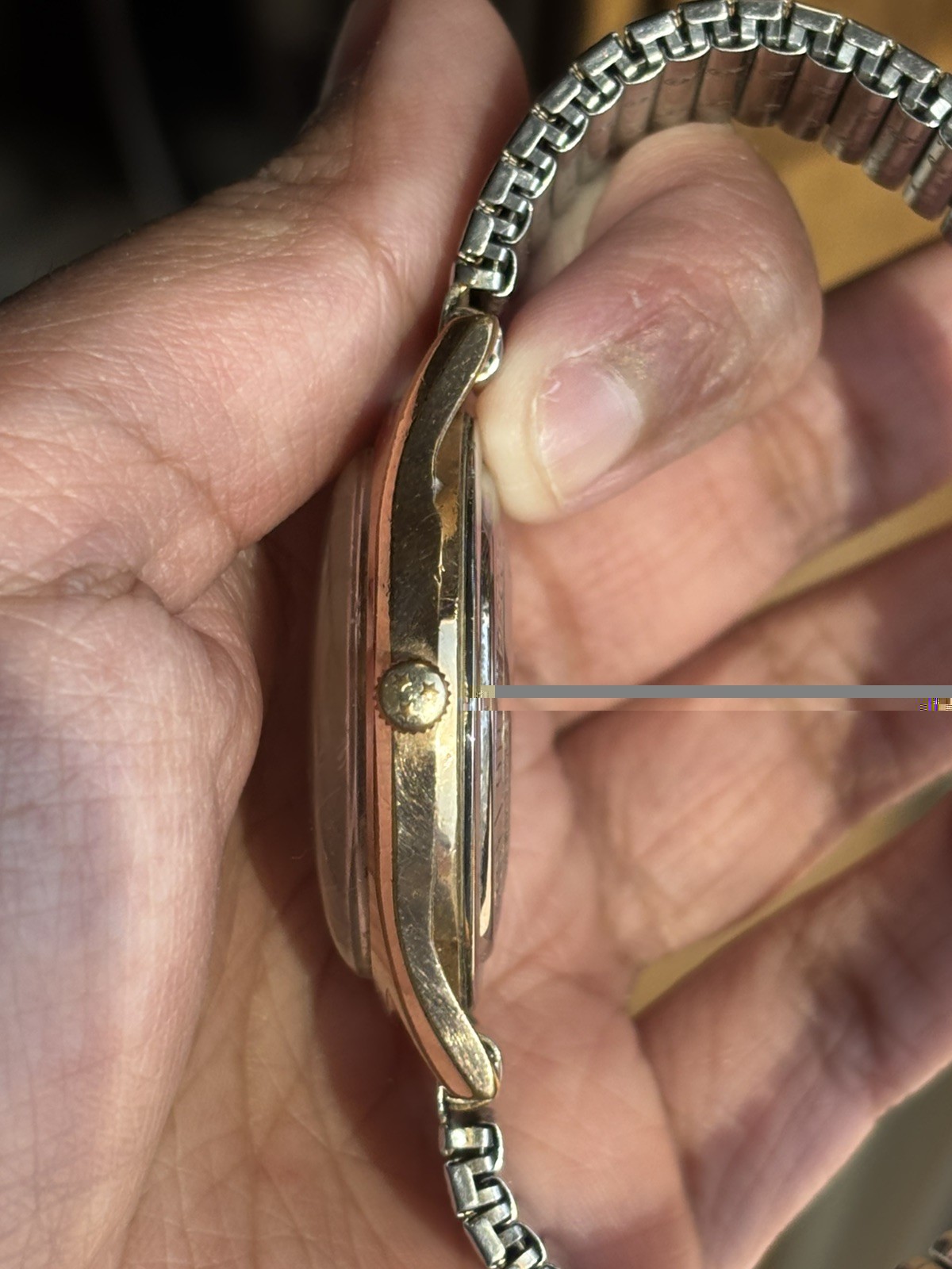 benrus 3 Star self winding Watch Series 7035 20 Micron Gold plate Case