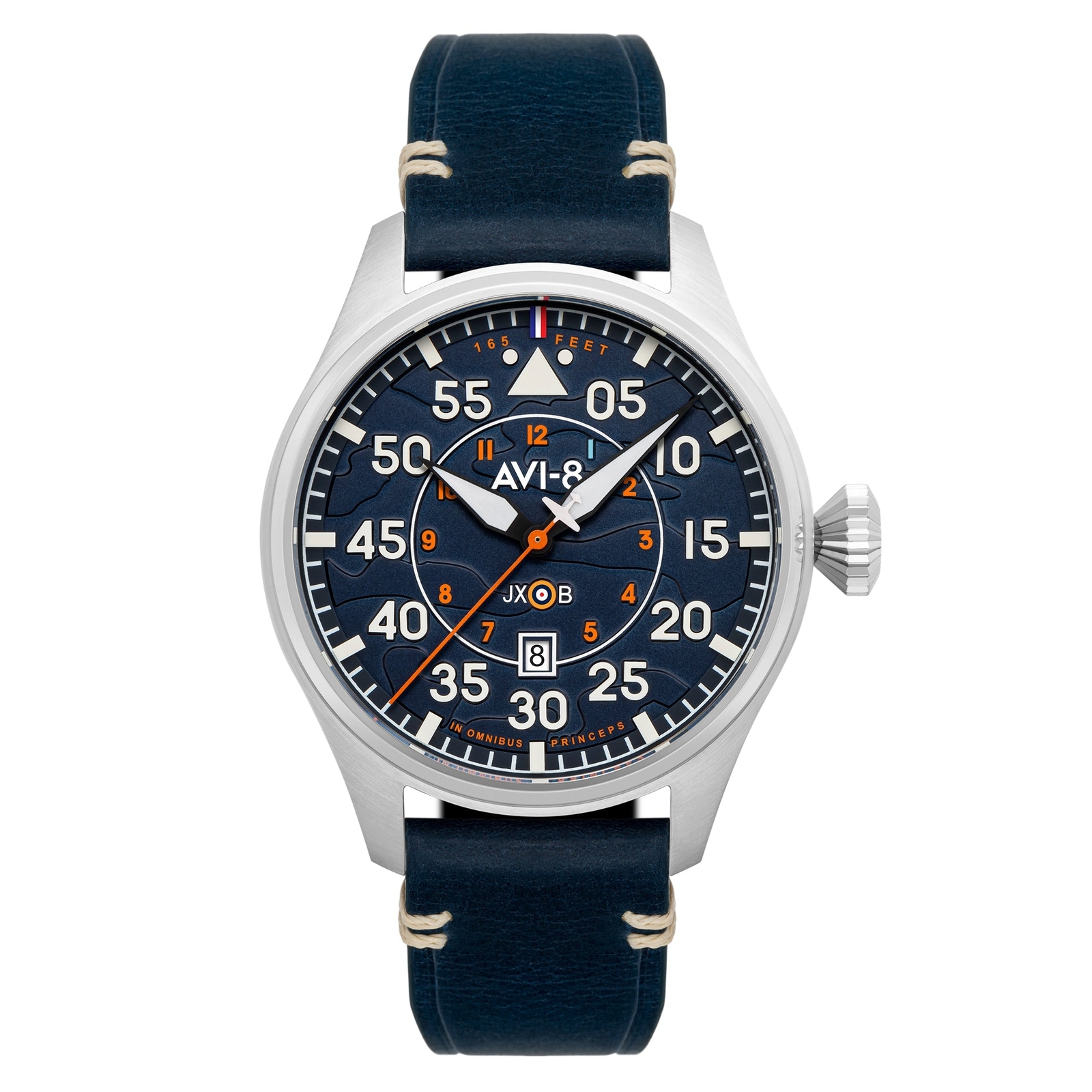 AVI-8 Hawker Hurricane Clowes Automatic Blue / Leather | Blue Dial 46mm Wristwat